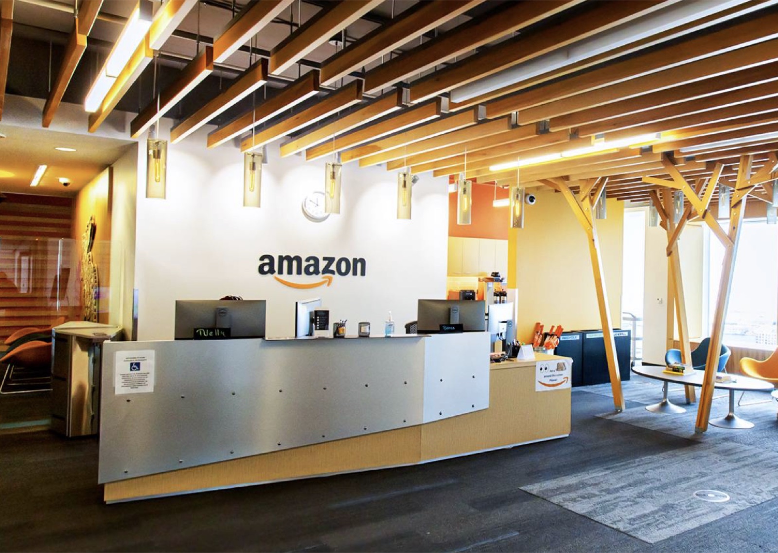 The Amazon office reception in Toronto